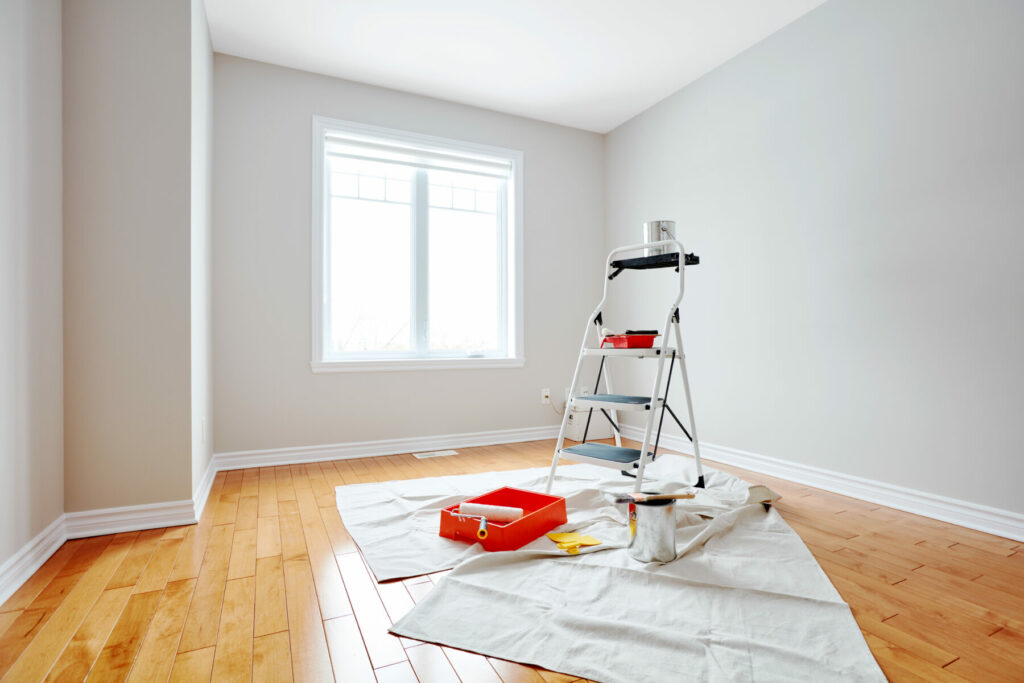 painting as part of house renovation
